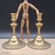 Pair of antique brass candlesticks