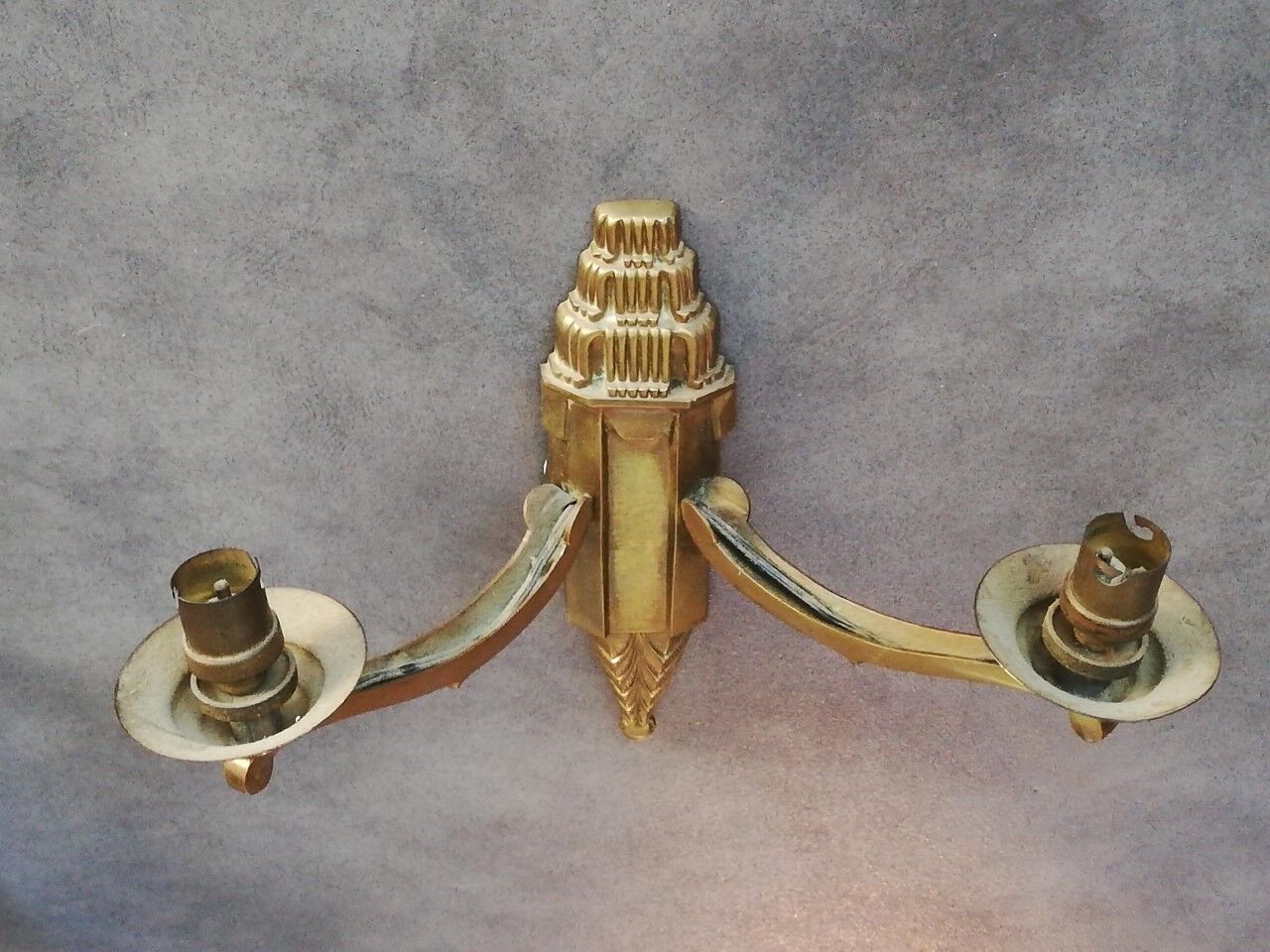 Art Deco wall lamp 30s in bronze
