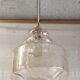 Amber glass Scandinavian suspension style - 1960s-70s