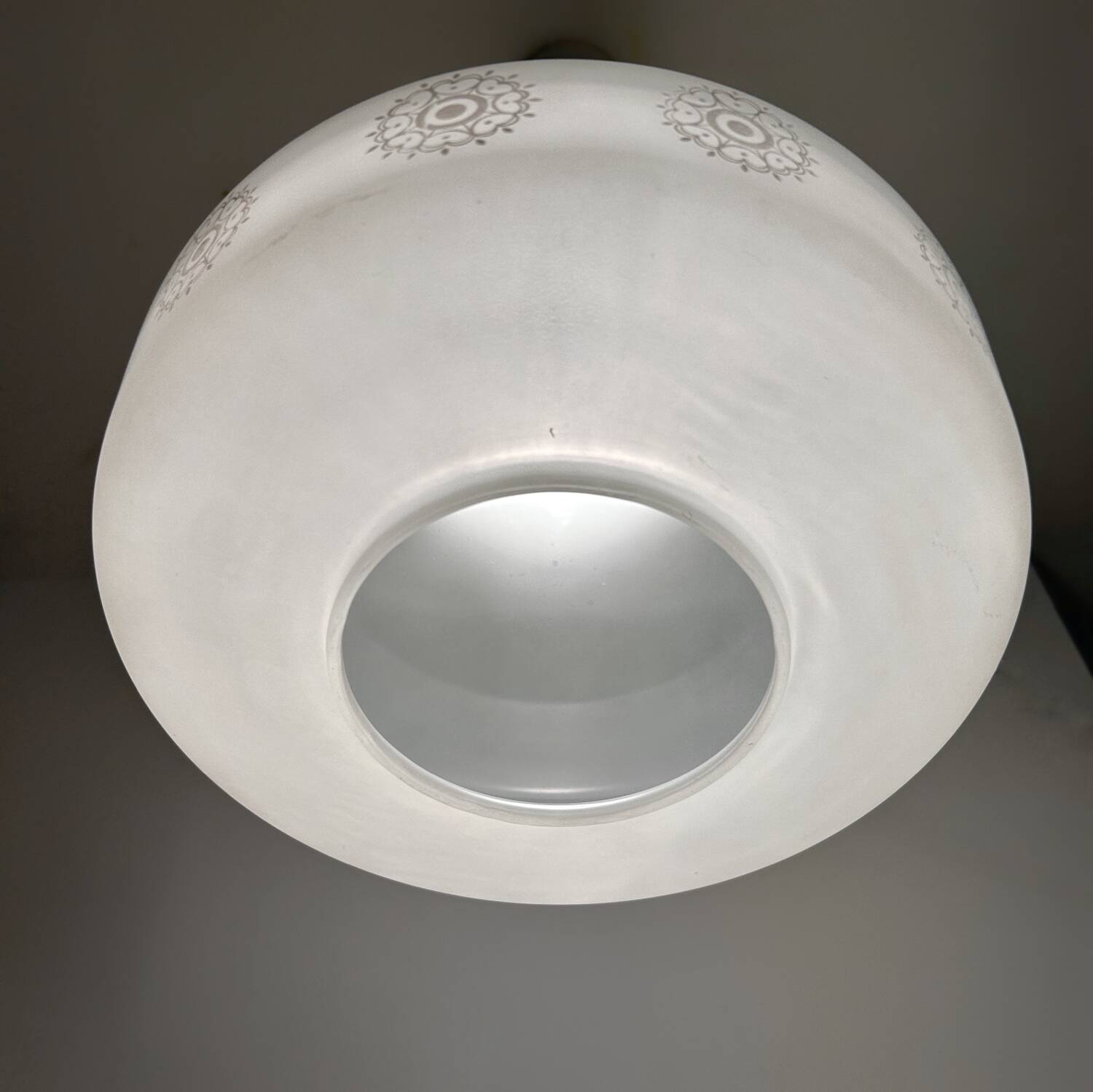 Scandinavian opaline chandelier from the 60s