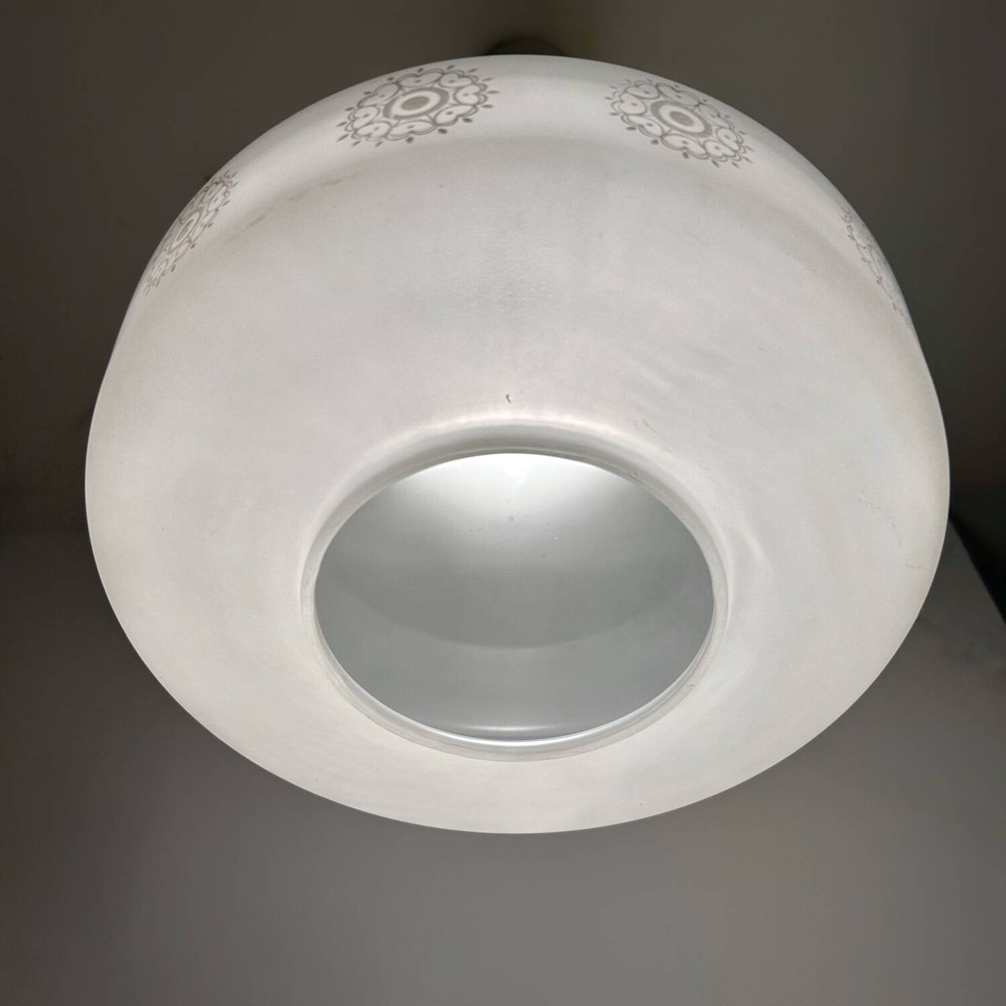 Scandinavian opaline chandelier from the 60s