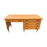 Natural mahogany desk 1960s