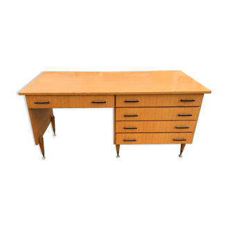 Natural mahogany desk 1960s