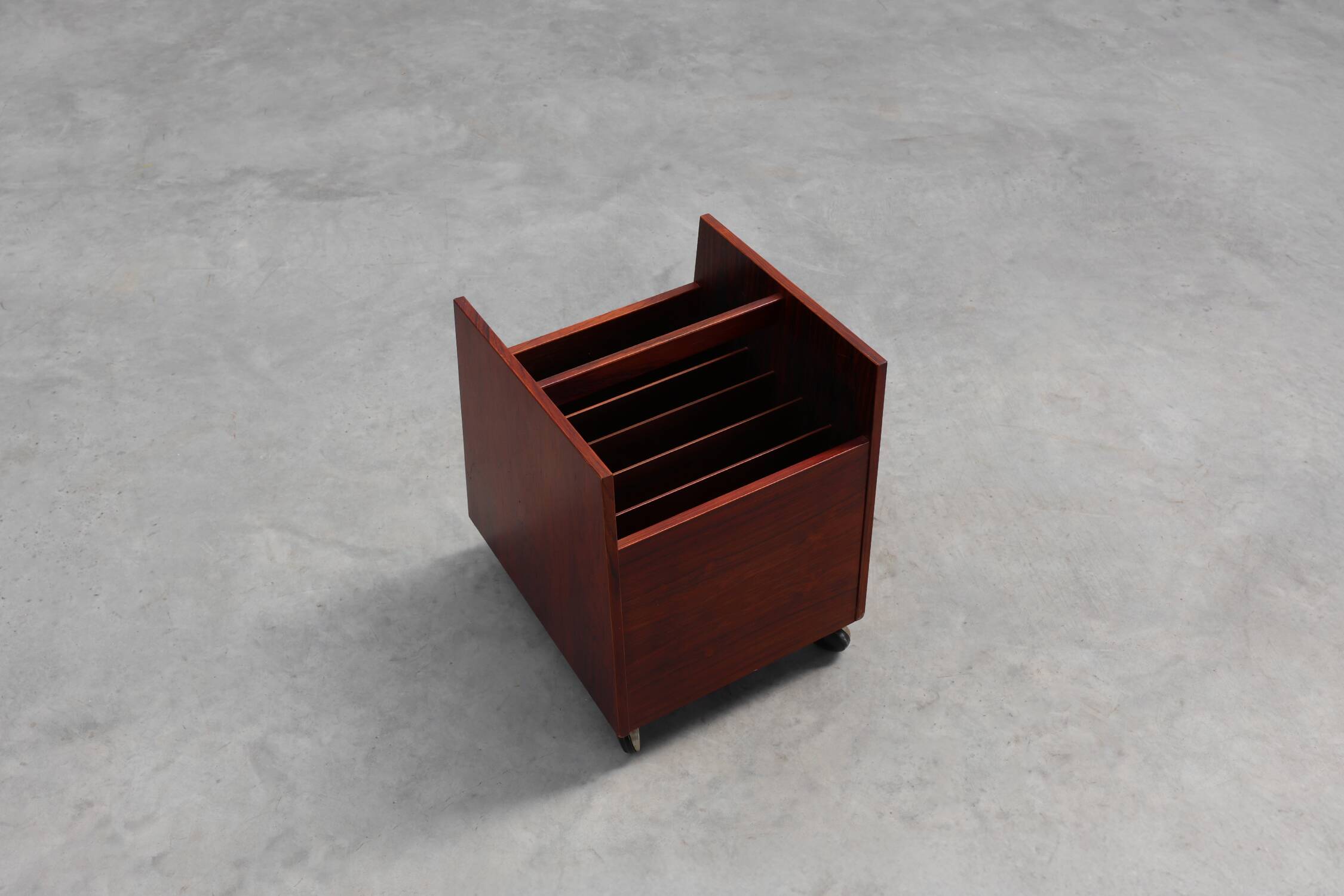 Magazine LP Caddy Rack by Rolf Hesland for Bruksbo, Norway 1970s