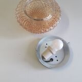 Ceiling light / Wall light - iridescent molded glass with diamond tips - 1970