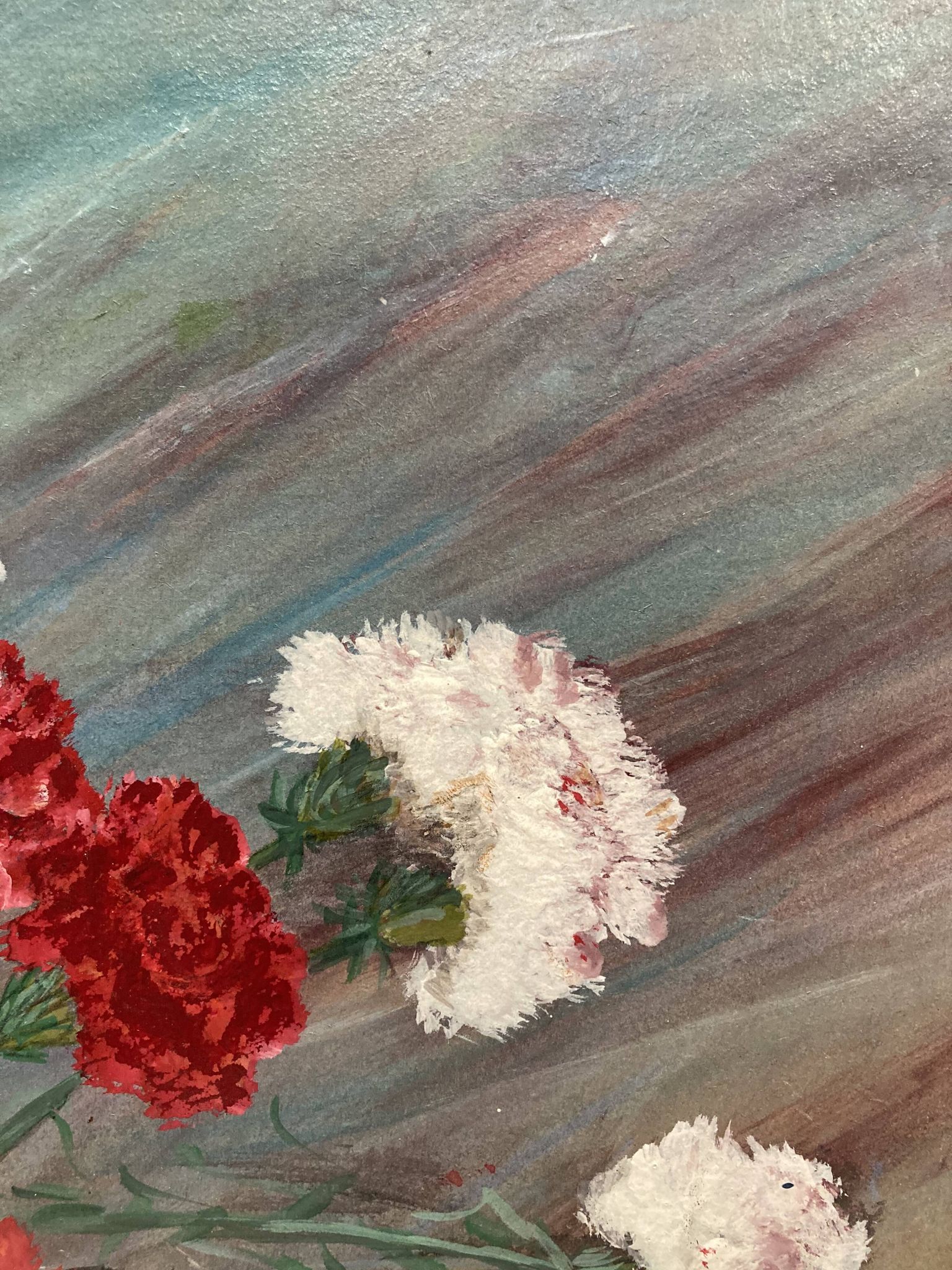 Peinture vintage aux oeillets