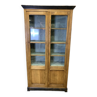 Solid oak school display case