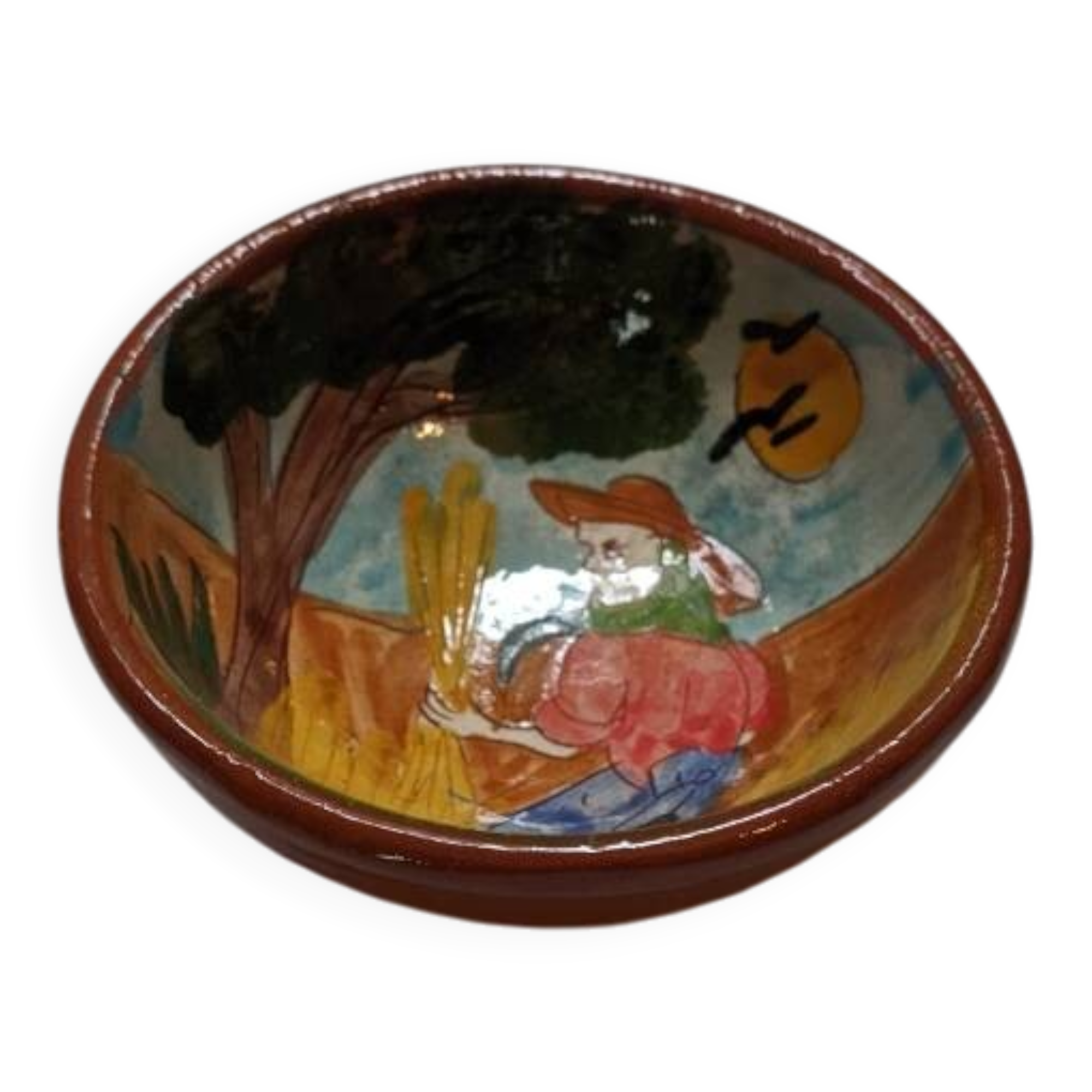 Handmade empty pocket bowl, hand-painted decor, vintage bowl, slow deco