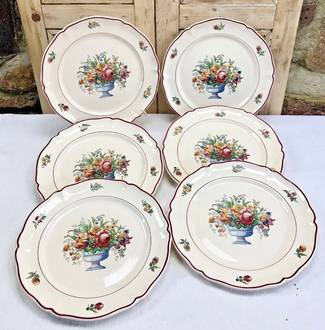 6 old flat plates model Floralia Villeroy & Boch