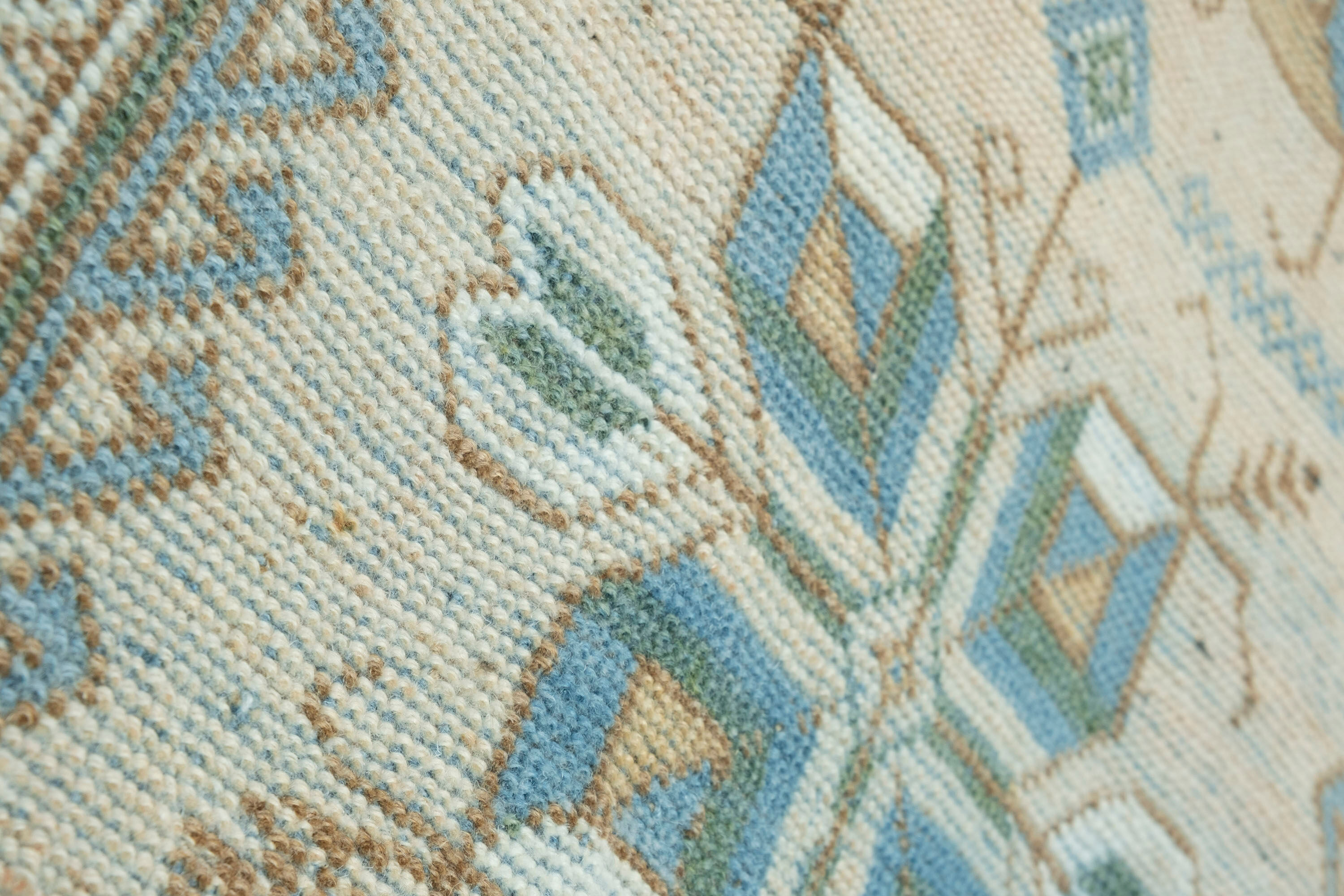 Distressed Vintage Blue Turkish Rug 4'1" X 6'9"