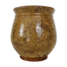 Pot à graisse en terre cuite jaune vernissé, sud ouest de la France. XIXème