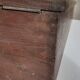 Old sloping pine display case