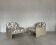 Vintage lounge chairs – newly upholstered in geometric fabric