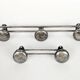 Pair of wall hooks in steel, industrial style, 1950s