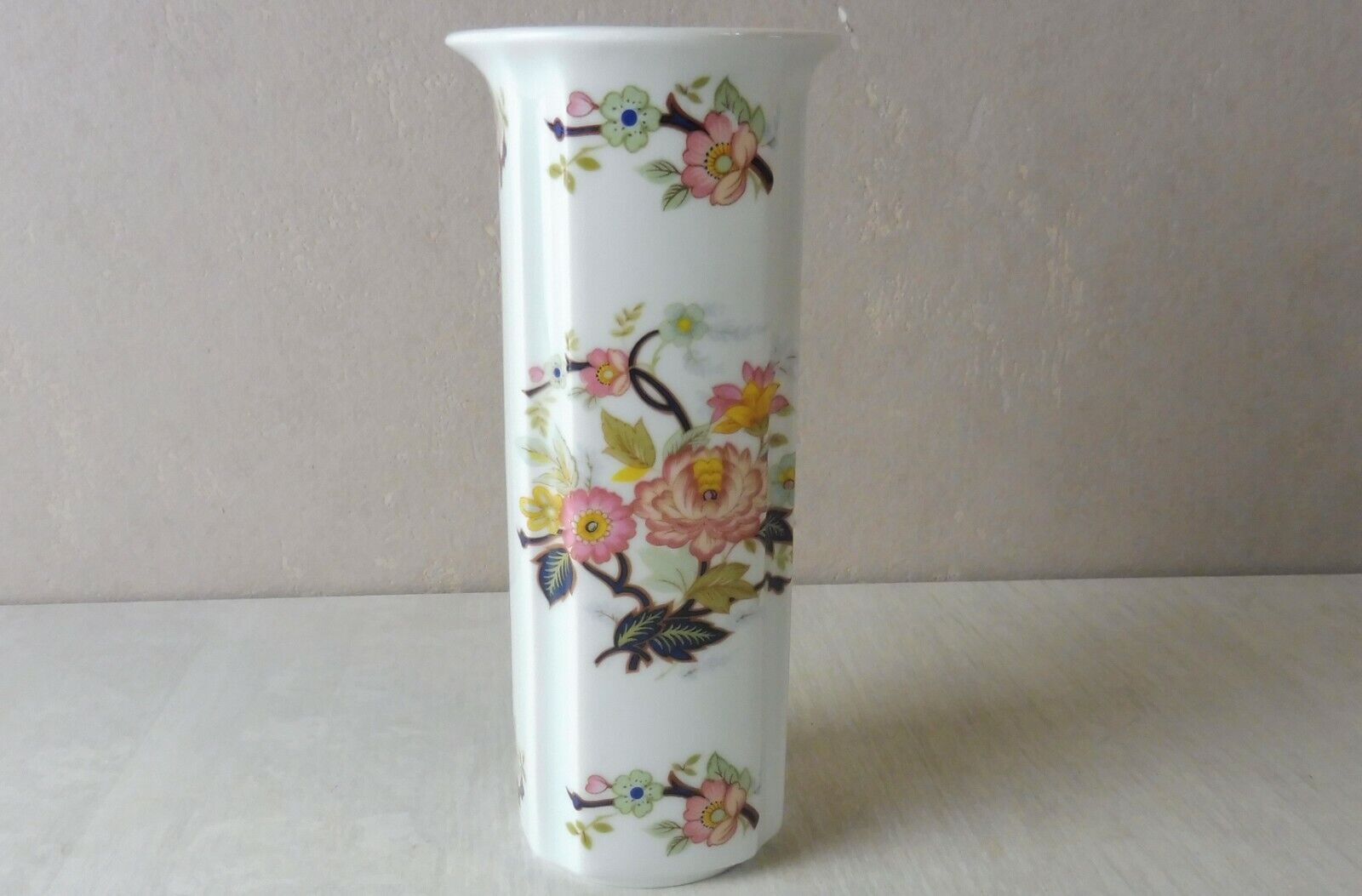 Old porcelain vase, flower decoration, Royal Porzellan Bavaria KPM