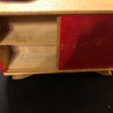 Vintage wooden doll cabinet