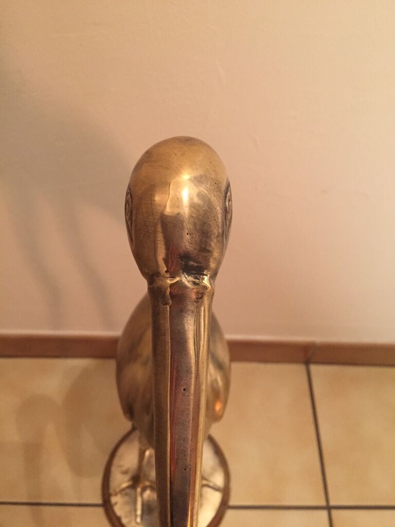Ibis in brass 69cm vintage