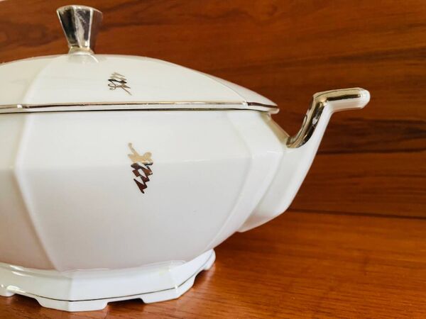 Soupière, Art Deco par Victoria China Tchécoslovaquie , 1920s