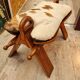 Cowhide stool from 1970