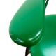 Chaise vintage chromée avec revêtement en skaï vert