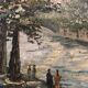 Oil on canvas representing Notre-Dame de Paris post-impressionist
