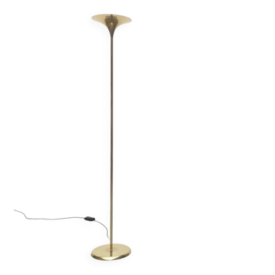 Lampadaire vintage allemand style Hollywood Regency en laiton de Doria Leuchten, années 1970
