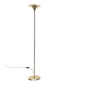 Vintage German floor lamp in Hollywood Regency style made of brass by Doria Leuchten, 1970s.