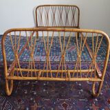 Rattan bed & vintage bamboo