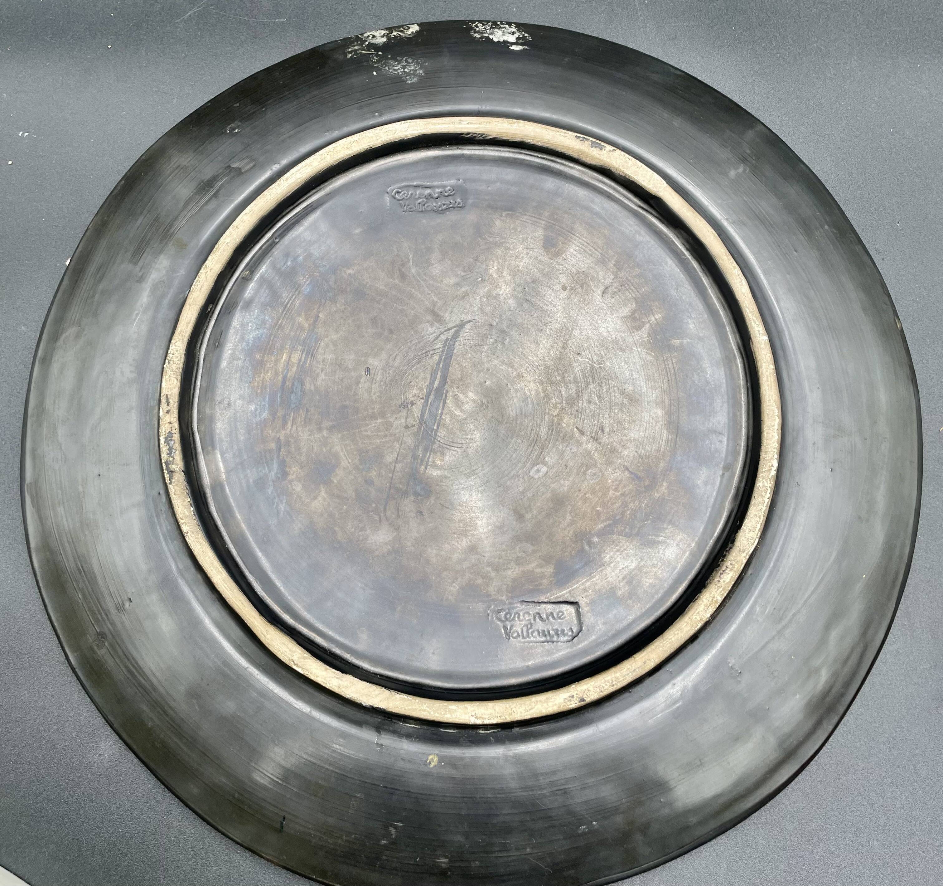 Large oyster or shellfish dish signed cérenne