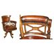 Victorian captain's chair in leather restored by Cornelius V Smith.
