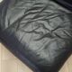 Black leather pouf/armchair, Italian design, 1960s, made in Italy.