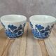 Lot de 2 tasses anglaises décor bleu style Willow