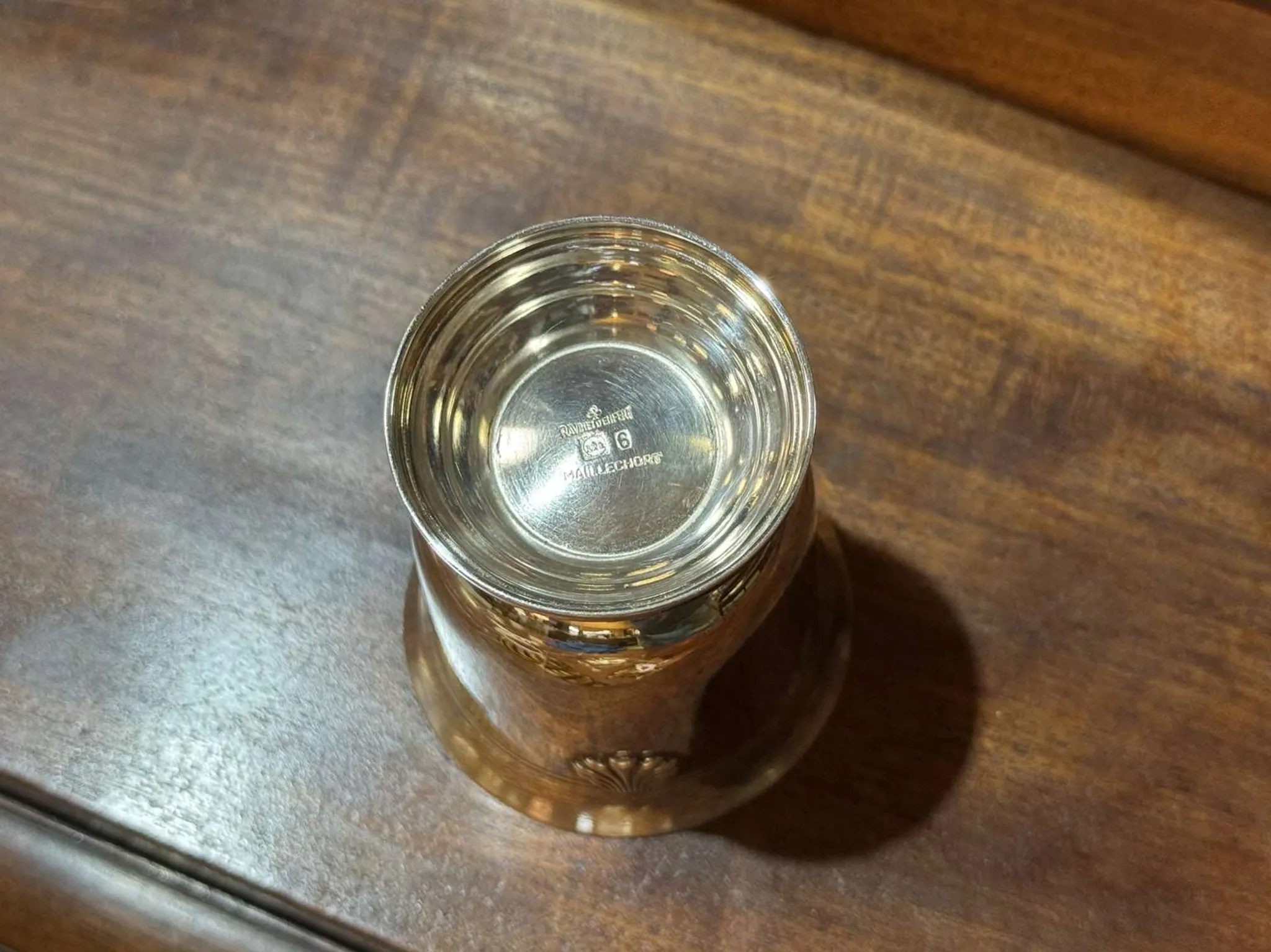 Silver-plated metal timbale ravinet d'enfert