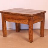 Ancienne table de chevet en teck birman