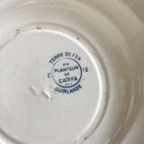 Antique Terre de Fer deep plates, early 20th century