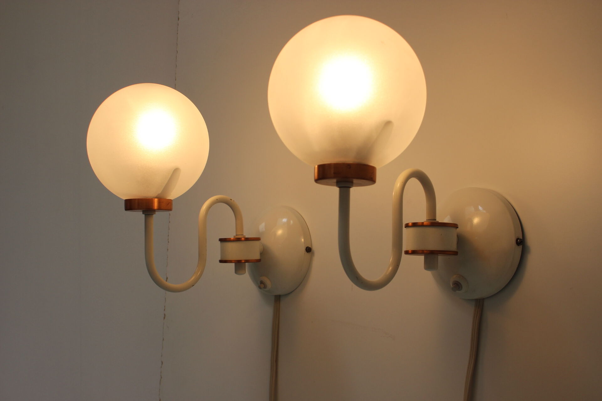 Mid-Century Set of Wall Lamps by Drukov, 1970’s