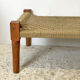 Charpoy Indian bench in braided rope