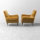 Pair of vintage velvet armchairs in Gigi Radice style – Italian design 1950s