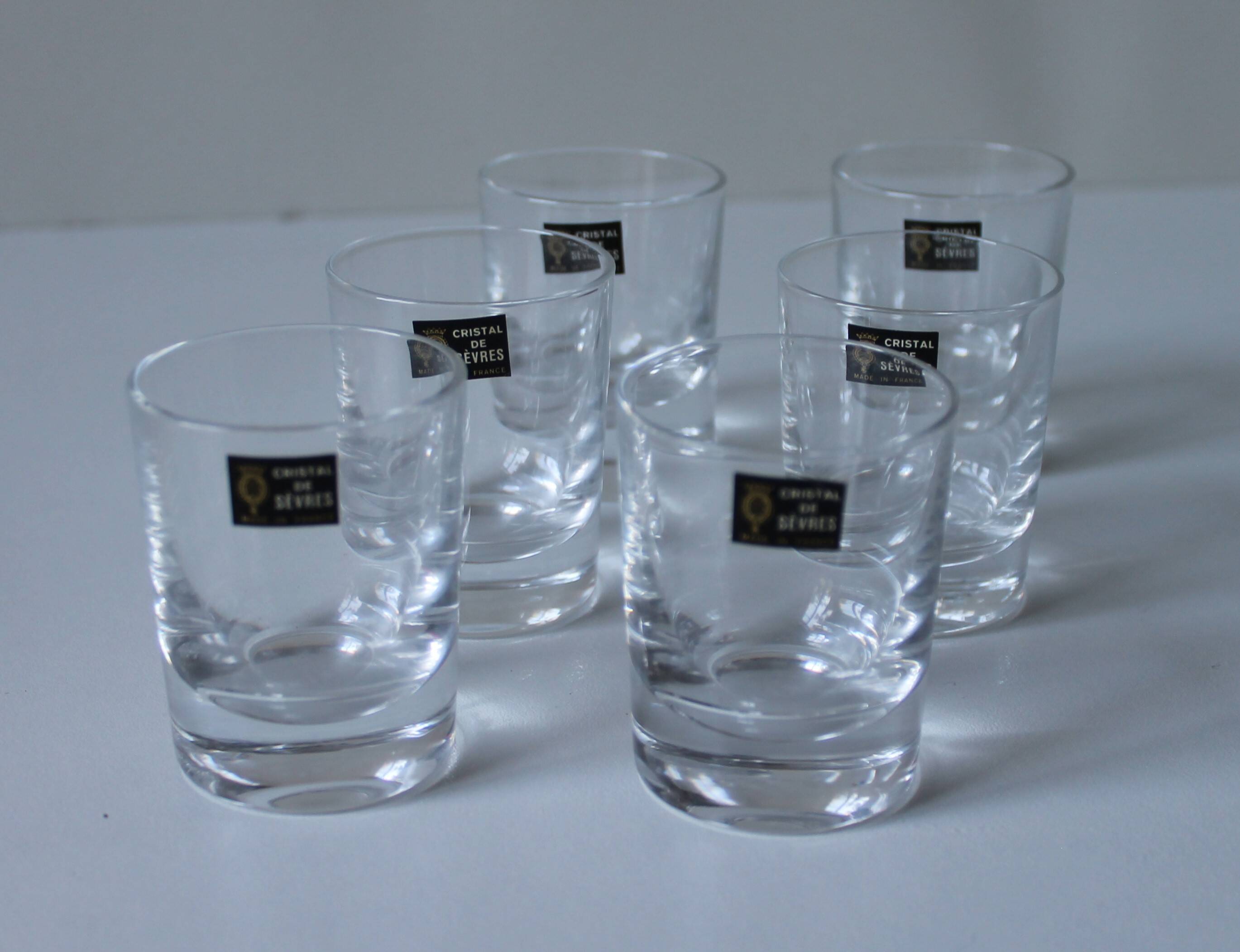 Série de 6 verres en 'cristal de Sèvres'