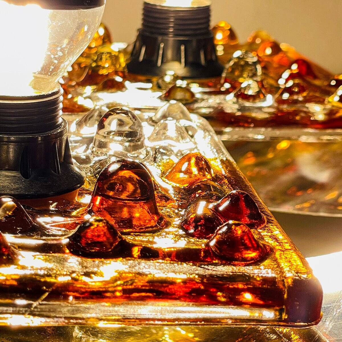 Mid-century Murano wall lamps by Mazzega, Italy 1970, set of 2