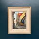 Original Swedish Oil on Panel - "Alley" by Knut Norman - Signed - Vintage and Framed - 59 × 46 cm (23.2" × 18.1")