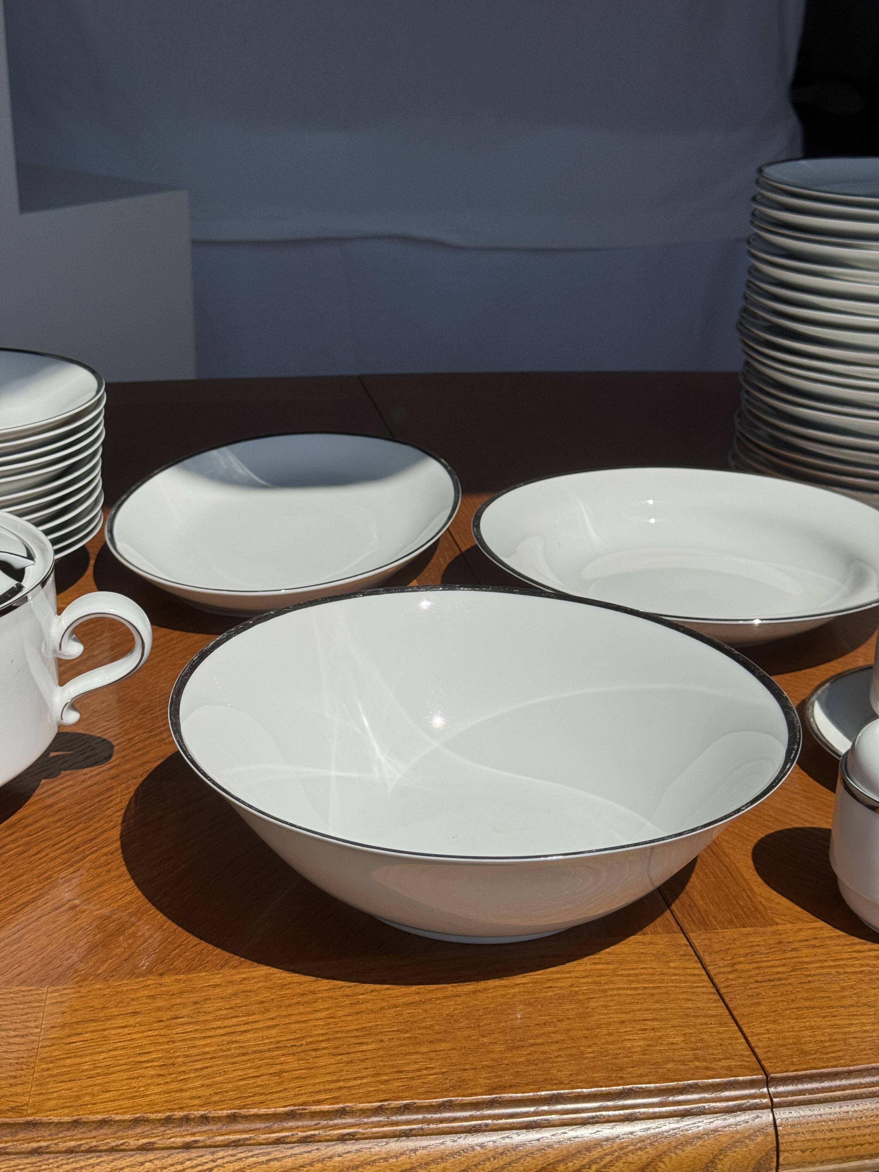 German porcelain service Winterling Marktleuthen Bavaria white