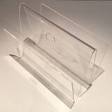 Acrylic magazine rack. Circa 1970.