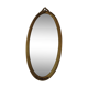 Miroir ovale en bois doré 85x43 cm