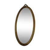Oval mirror wooden gold 85 x 43 cm