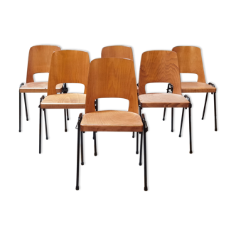 Set of 6 stackable chairs Baumann Manhattan