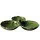 Plat à apéritif vintage en barbotine chou vert