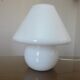 Mushroom lamp XXL Italian in white opaline 70s 80s