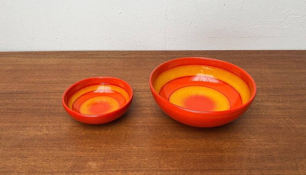 Set of 2 ceramic bowls by Baldelli, Italy.
