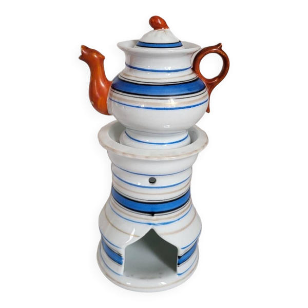 Ancienne veilleuse tisanière en porcelaine - Bon état sur Selency